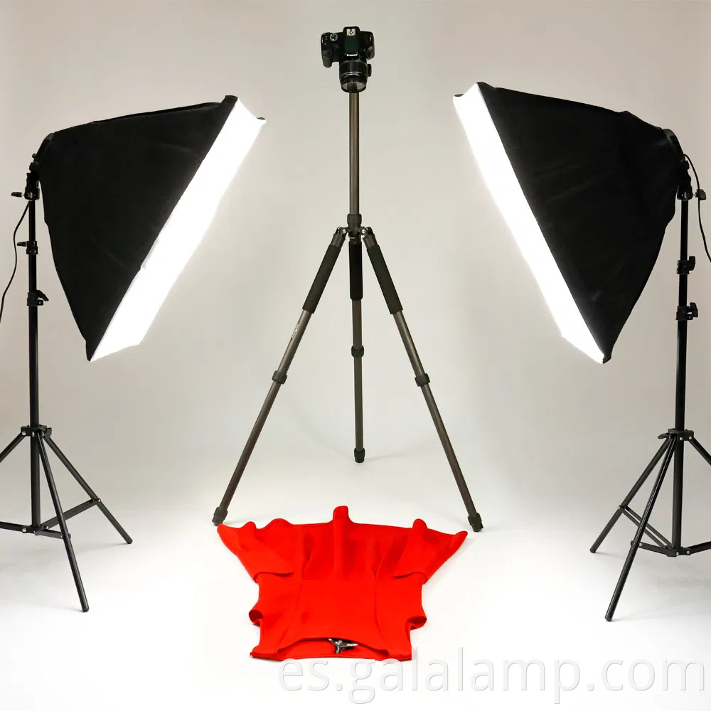 Kit profesional de iluminación de softbox de 50x70 cm con bombillas E27